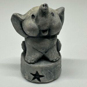 Vintage ELEPHANT FIGURE Souvenir Mt. St. Helen Collectible Molded Volcanic Ash